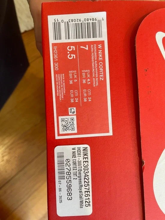 NWT Nike Cortez Evergreen/Royal size 7 - Picture 9 of 9